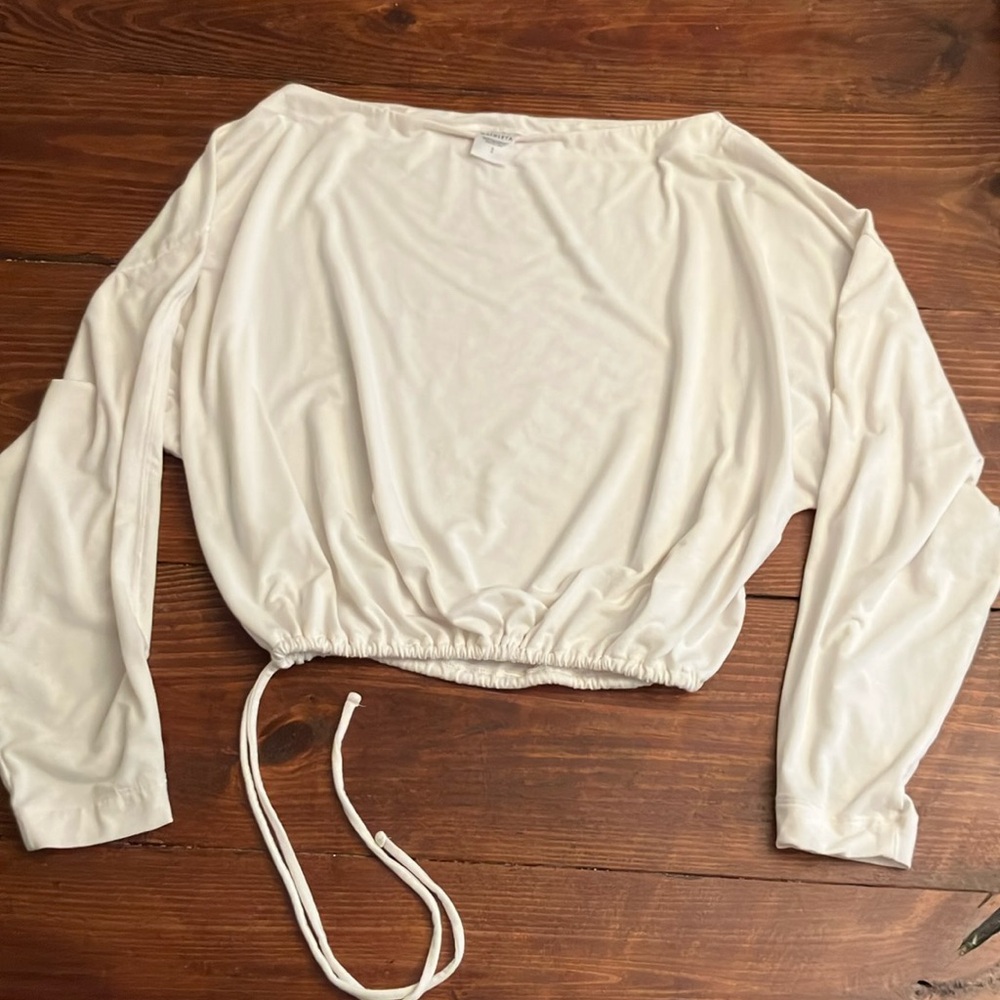 Athleta cinch waist lightweight LS top size S